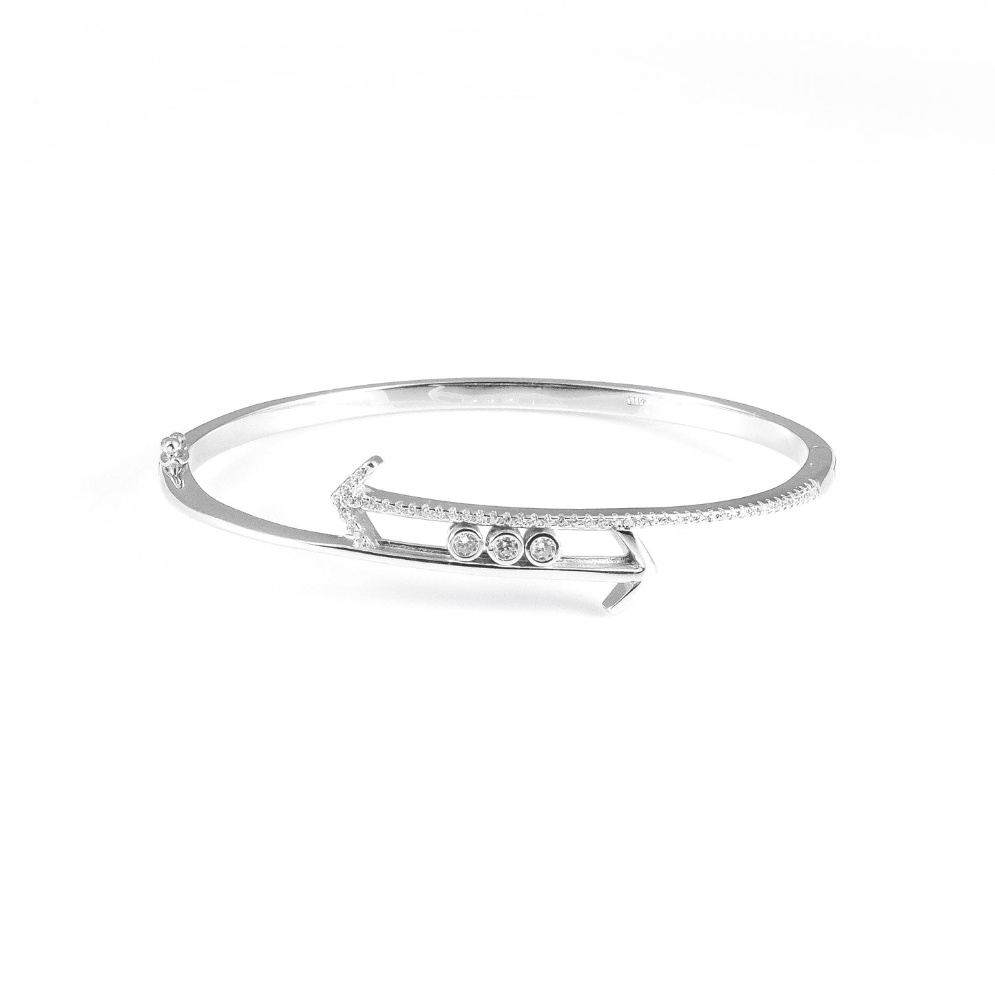 Silver Moving Stone Bracelet