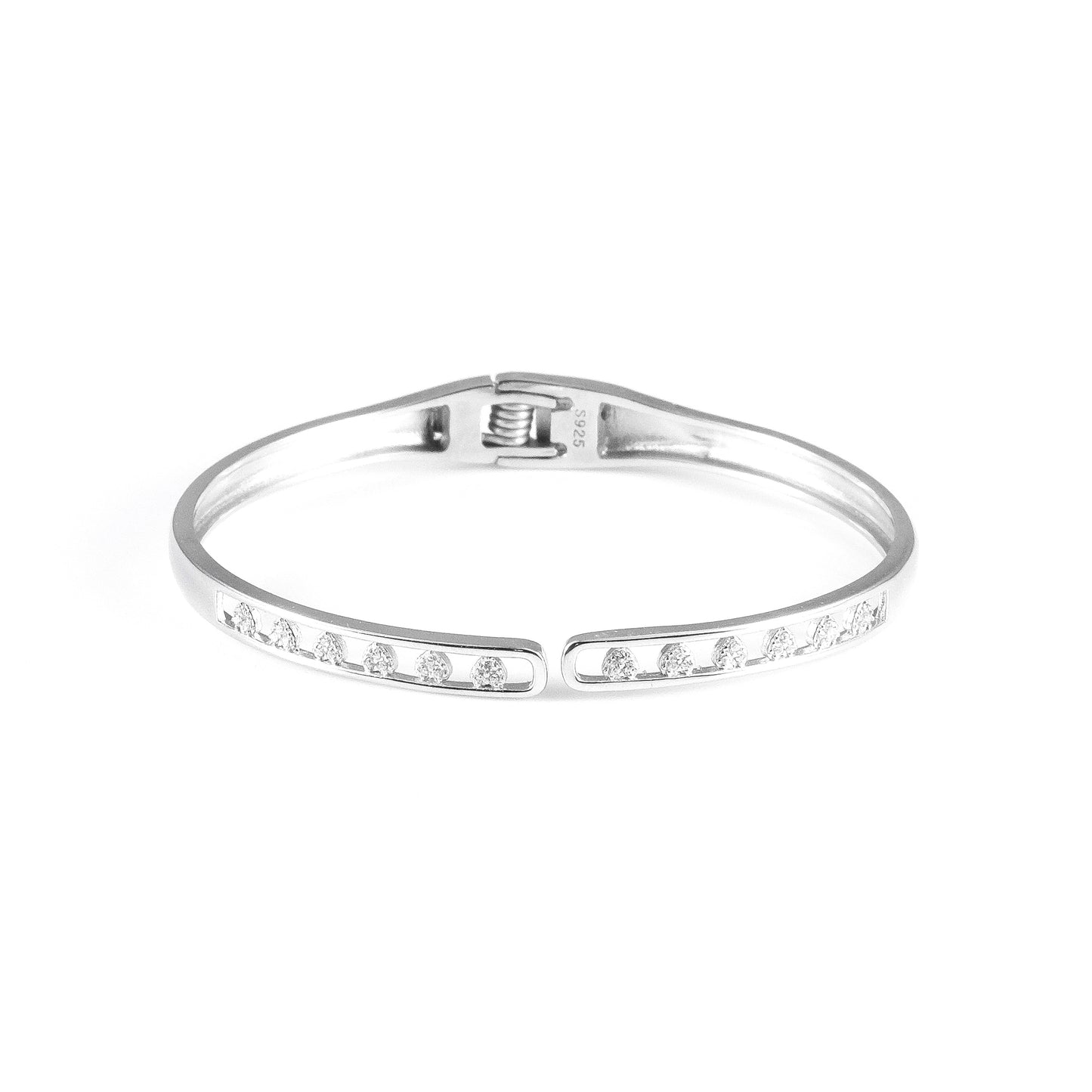 92.5 Sterling Silver Openable Bangle Bracelet for Women | Cute Designer Silver Bracelet