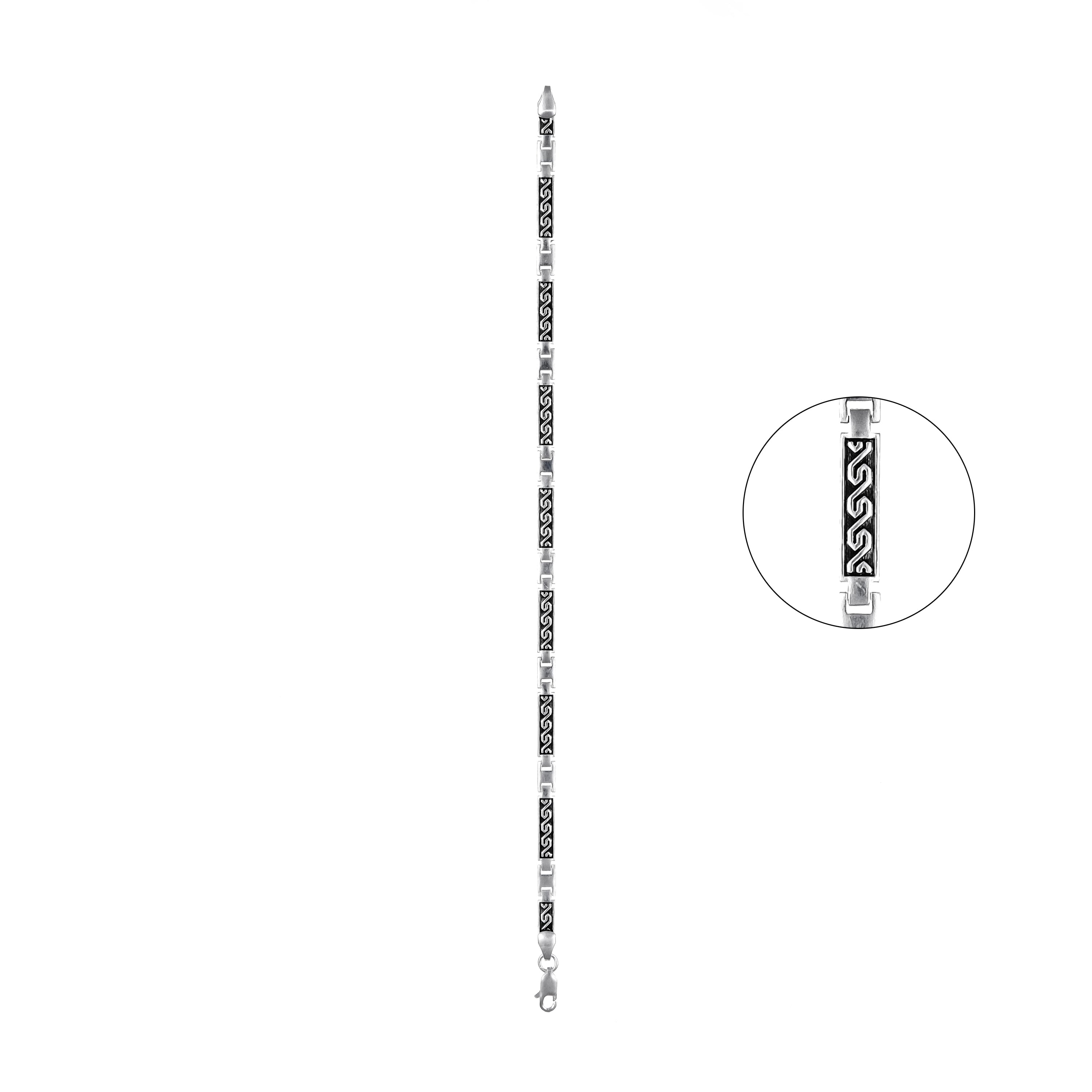 Sterling Silver Men Bracelet Oxidised