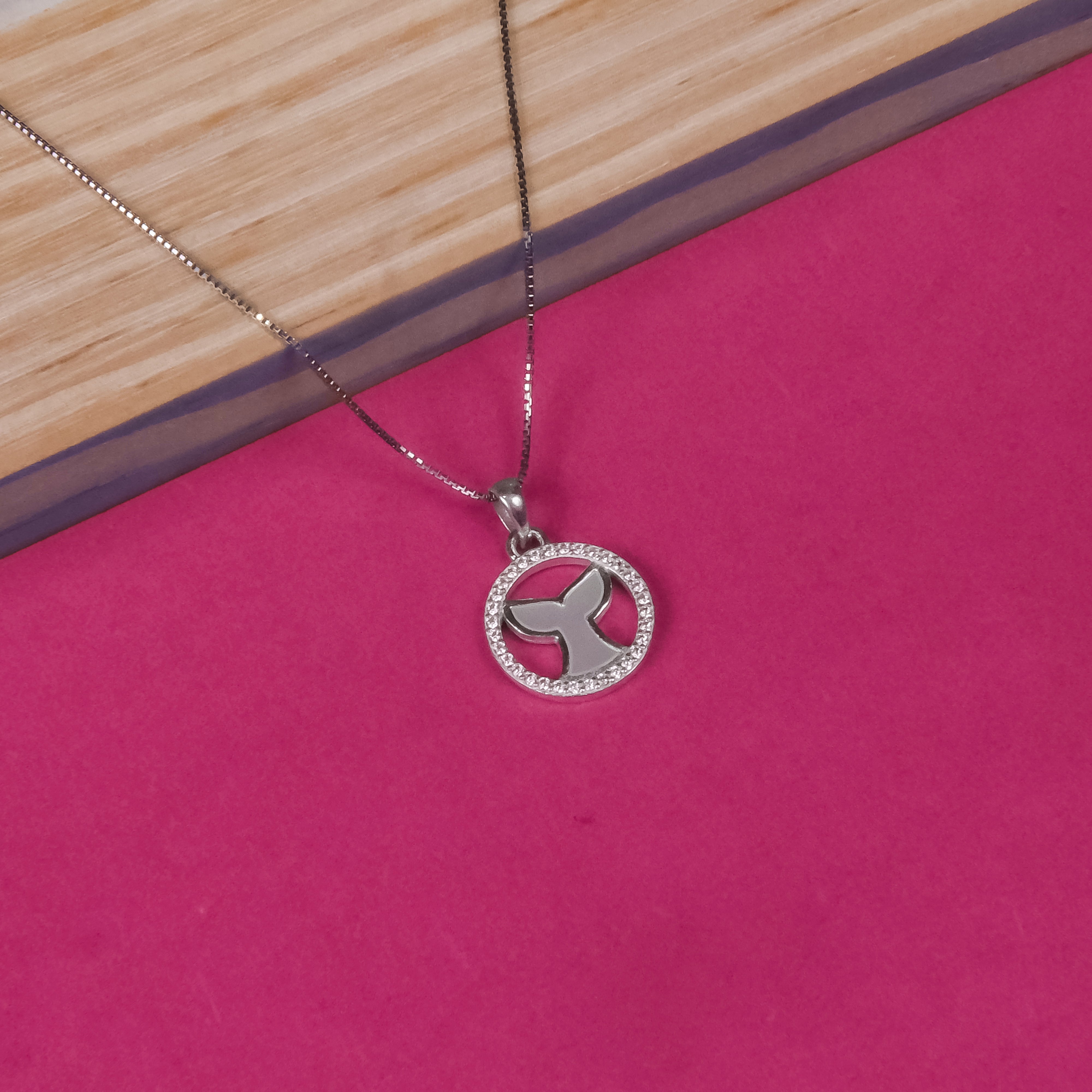 92.5 Silver Pendant Chain Set