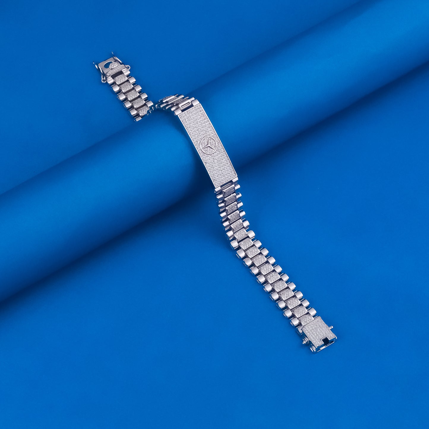 92.5 Silver Mercedes Unisex Bracelet