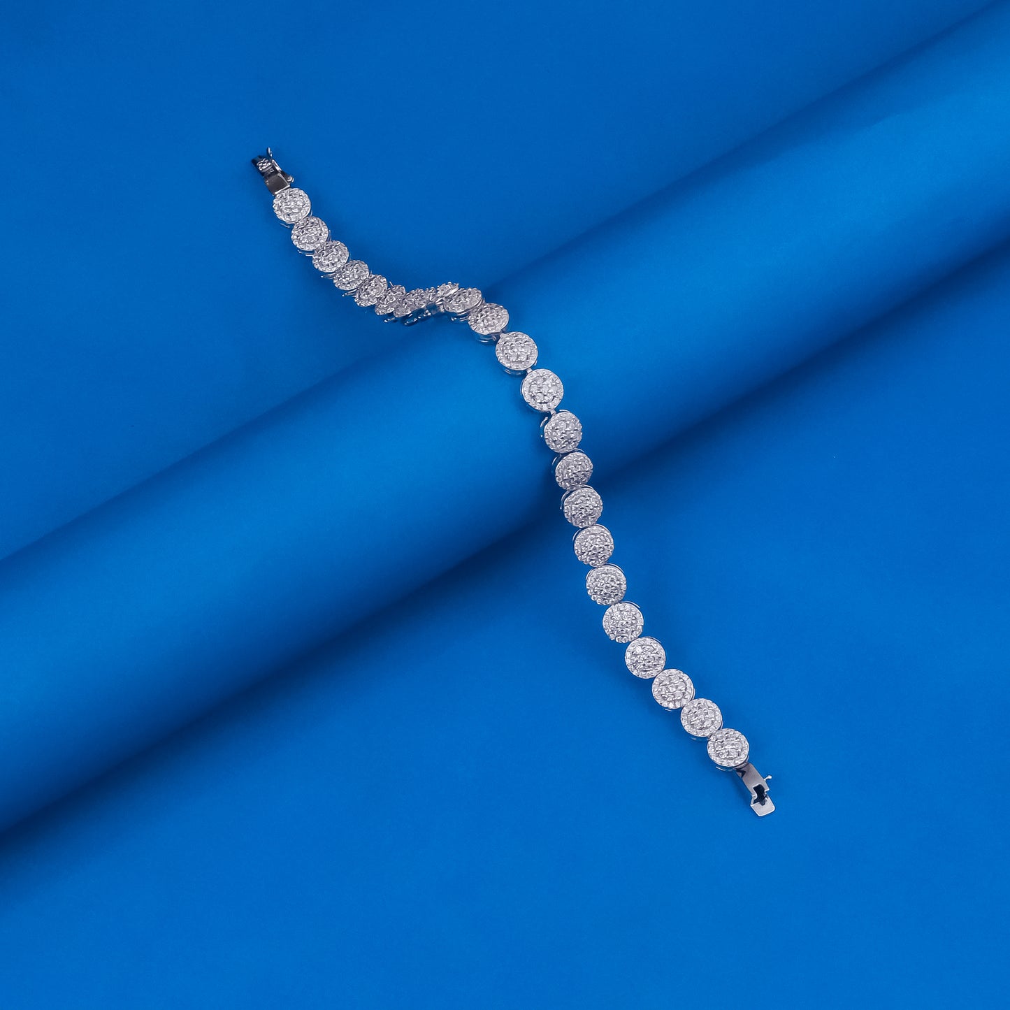 92.5 Sterling Silver CZ Diamond Bracelet