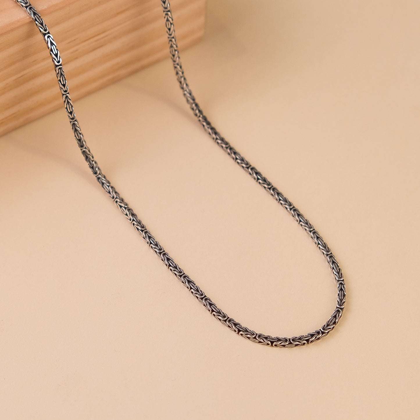 92.5 Silver Oxidised Chain