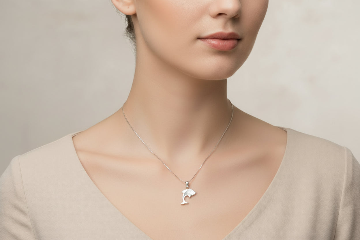 92.5 Silver Pendant Chain Set