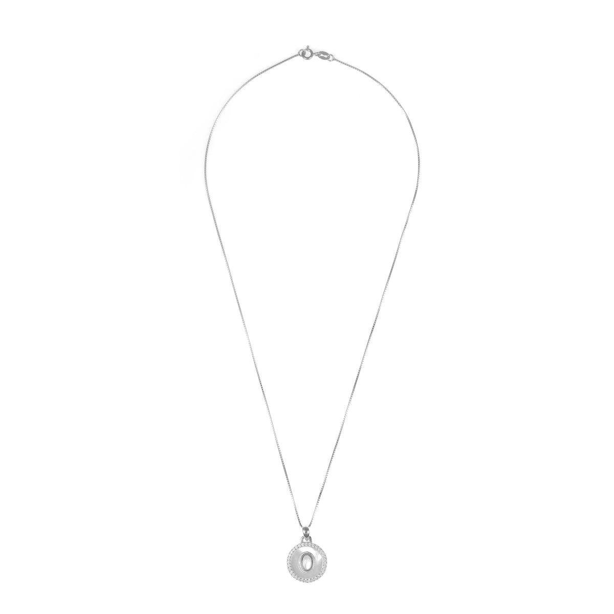 92.5 Silver Pendant Chain Set