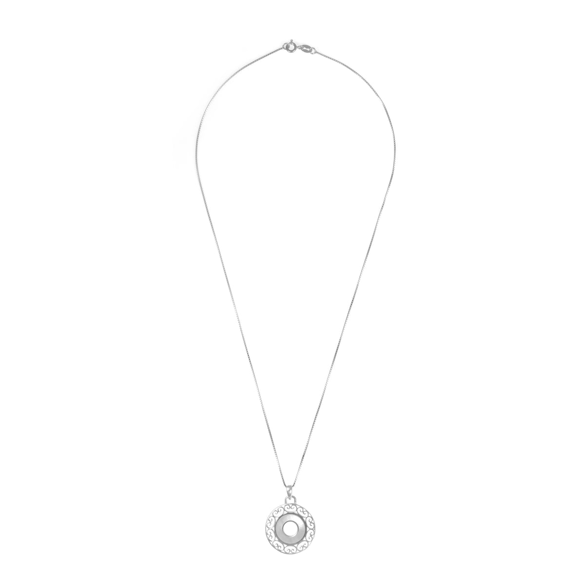 92.5 Silver Pendant Chain Set