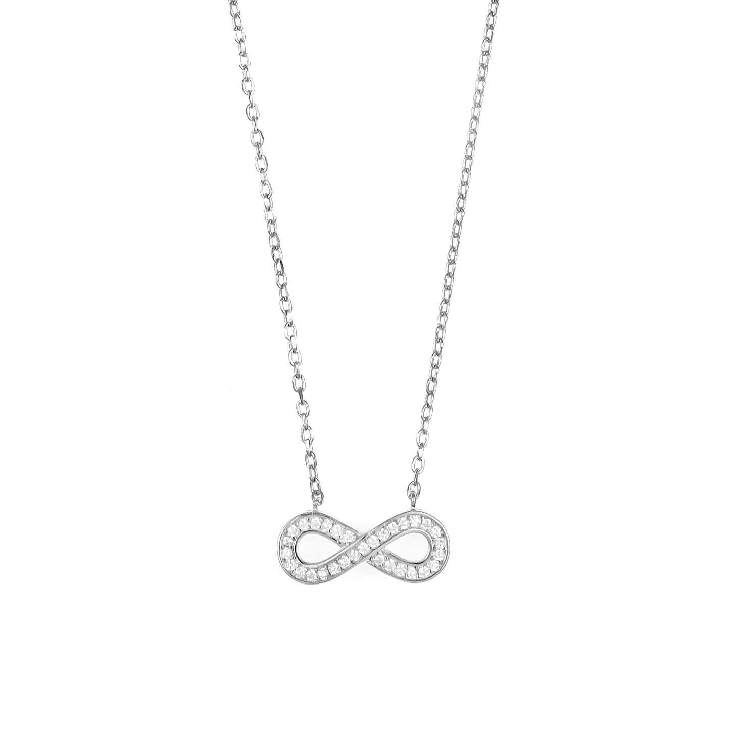 Silver Infinity Chain Pendant Set for Women | Elegant Silver Necklace