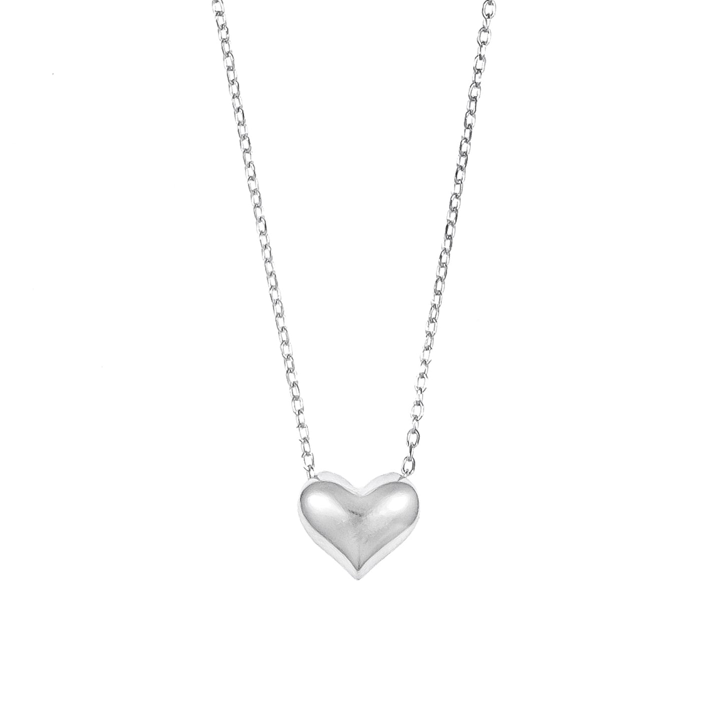 Silver Heart Pendant Chain Set for Women | Elegant Silver Necklace