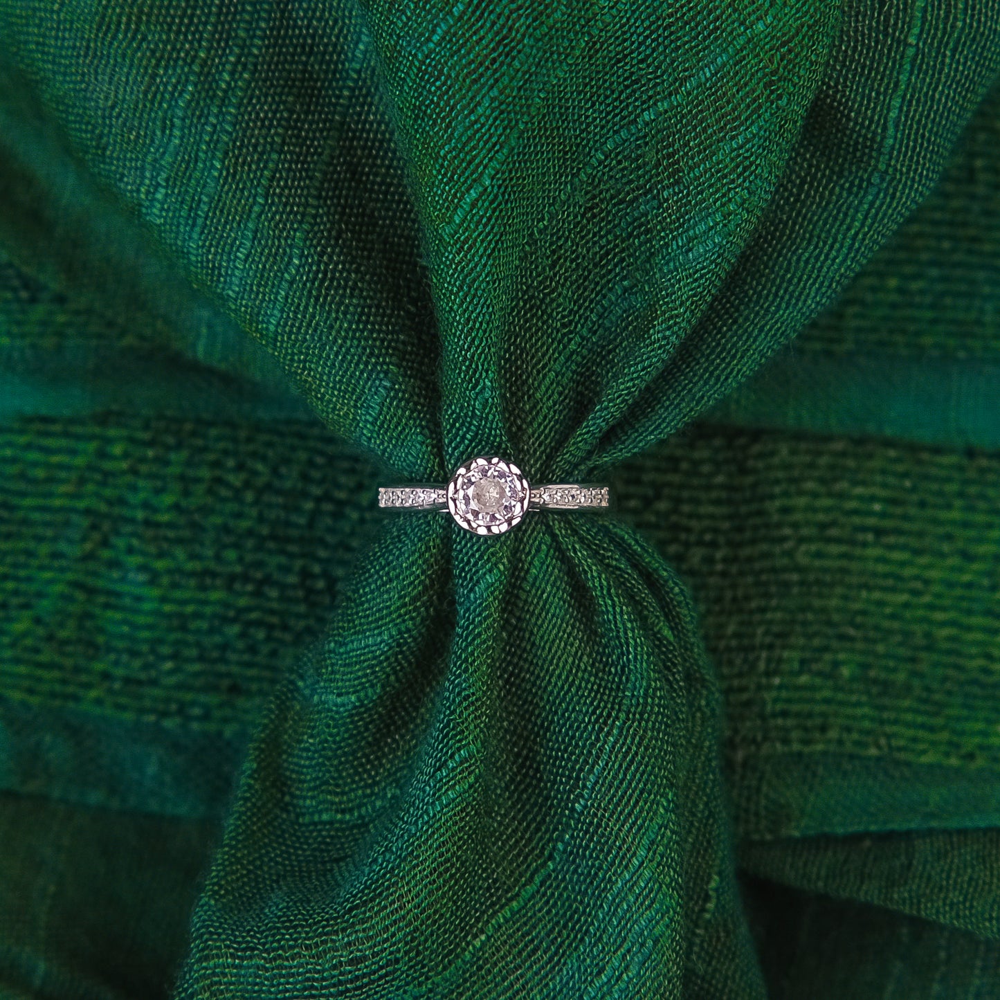 92.5 Sterling Silver Single Solitaire ladice Ring