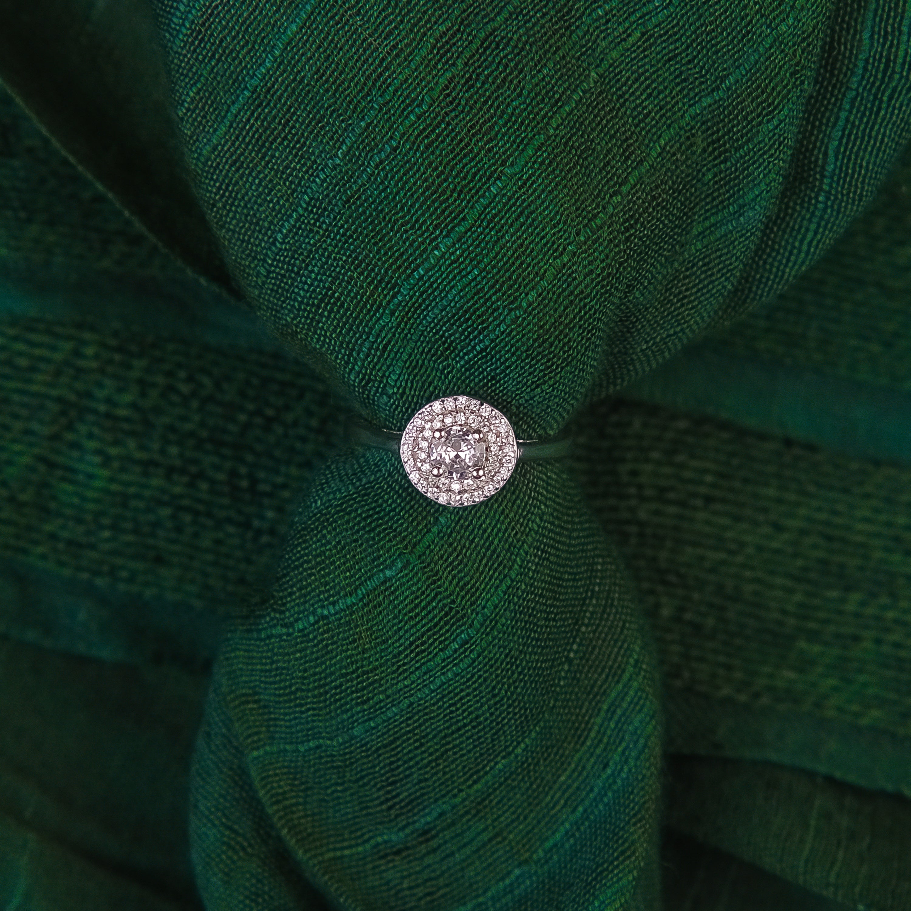 92.5 Sterling Silver Single Solitaire ladice Ring