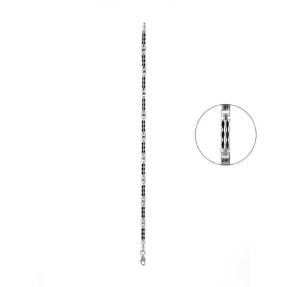 Sterling Silver Men Bracelet Oxidised