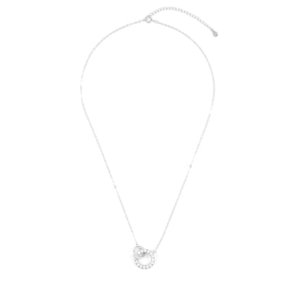 Silver Interlocking loop Pendant Chain set