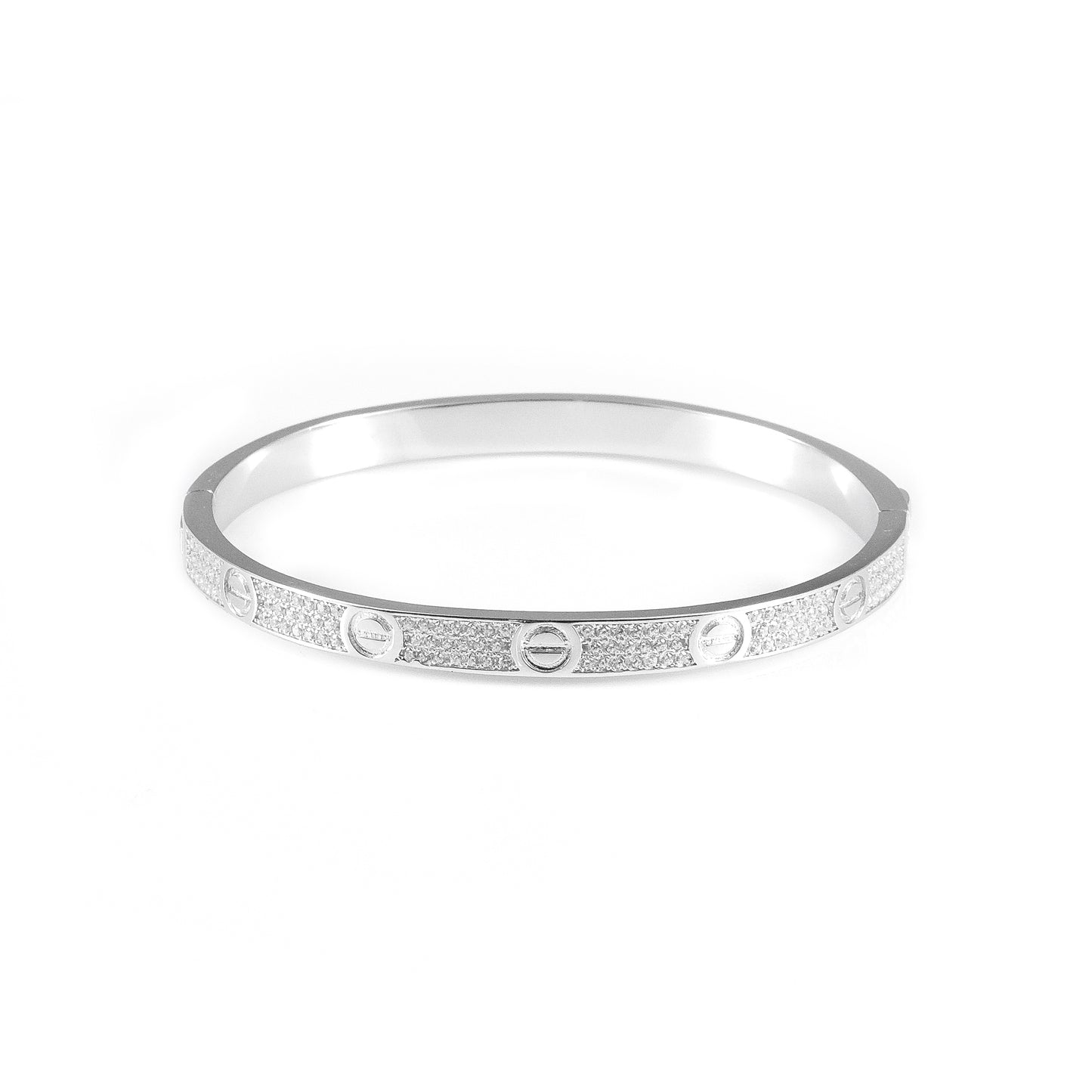 92.5 Silver Love So Cute Bangle Bracelet