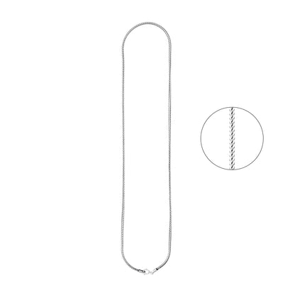 92.5 Silver  Oxidised Rope Chain