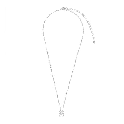 Silver Dancing Solitaire Pendant Chain Set for Women | Elegant Silver Necklace