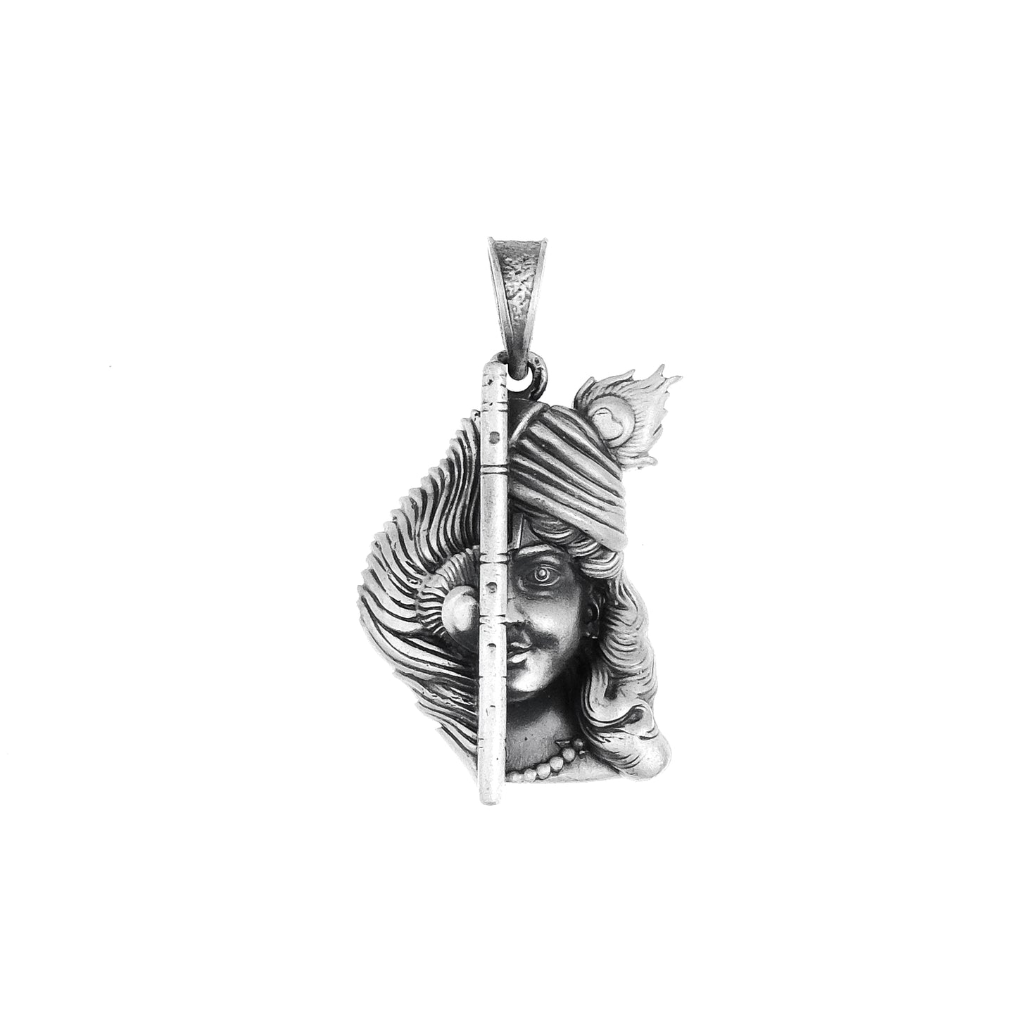 Silver Antique Krishna Pendant