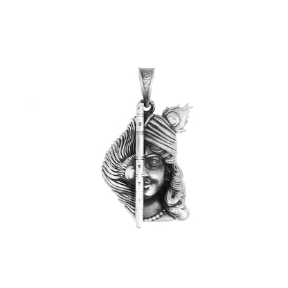 Silver Antique Krishna Pendant