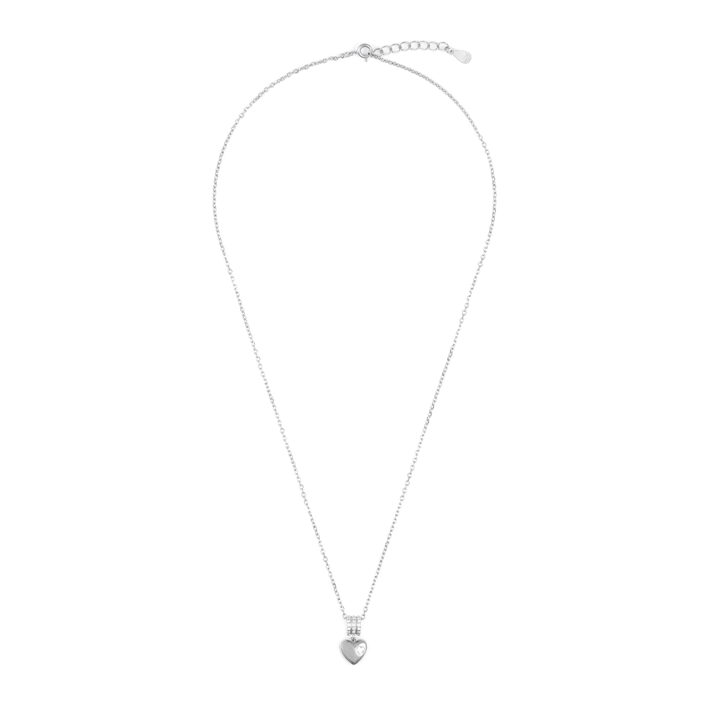 Silver Heart Pendant Chain set