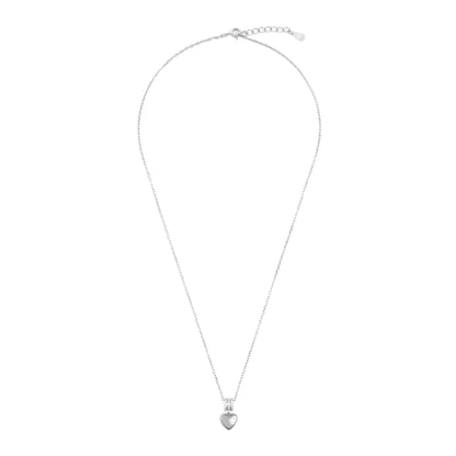 Silver Heart Pendant Chain set