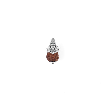 Silver Lord Shiva Rudraksha Pendant in Silver | 7.32 g