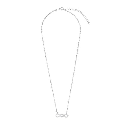 Silver Infinity Chain Pendant Set for Women | Elegant Silver Necklace