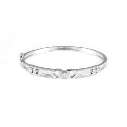 Silver Moving Stone Bracelet