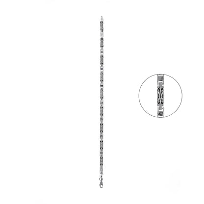 Sterling Silver Men Bracelet Oxidised