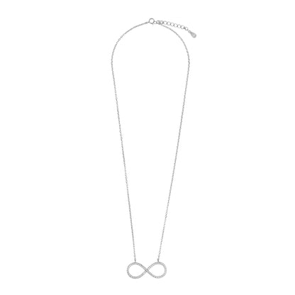 Silver Infinity Chain Pendant Set
