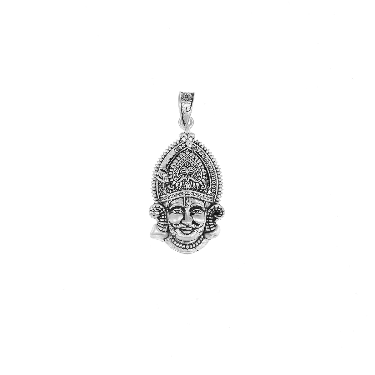 Silver Lord Hanuman Face Pendant in Silver | 8.78 g