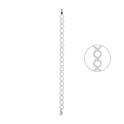 92.5 Sterling Silver CZ Diamond Bracelet