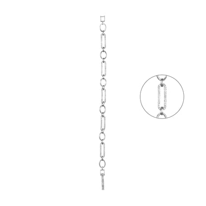 92.5 Sterling Silver CZ Diamond Bracelet