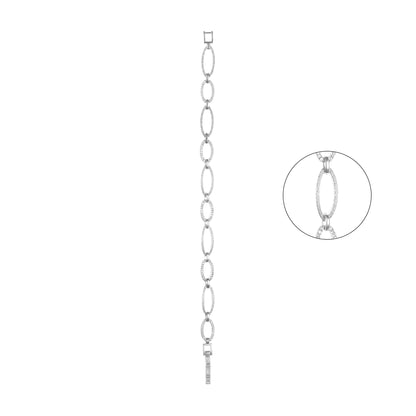 92.5 Sterling Silver CZ Diamond Bracelet