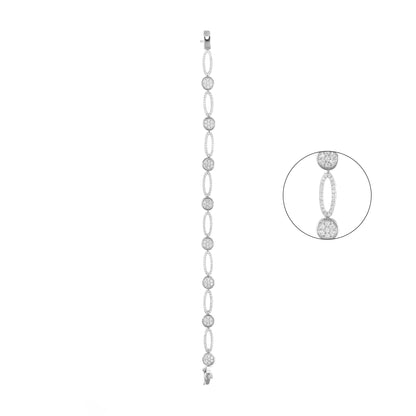 92.5 Sterling Silver CZ Diamond Bracelet