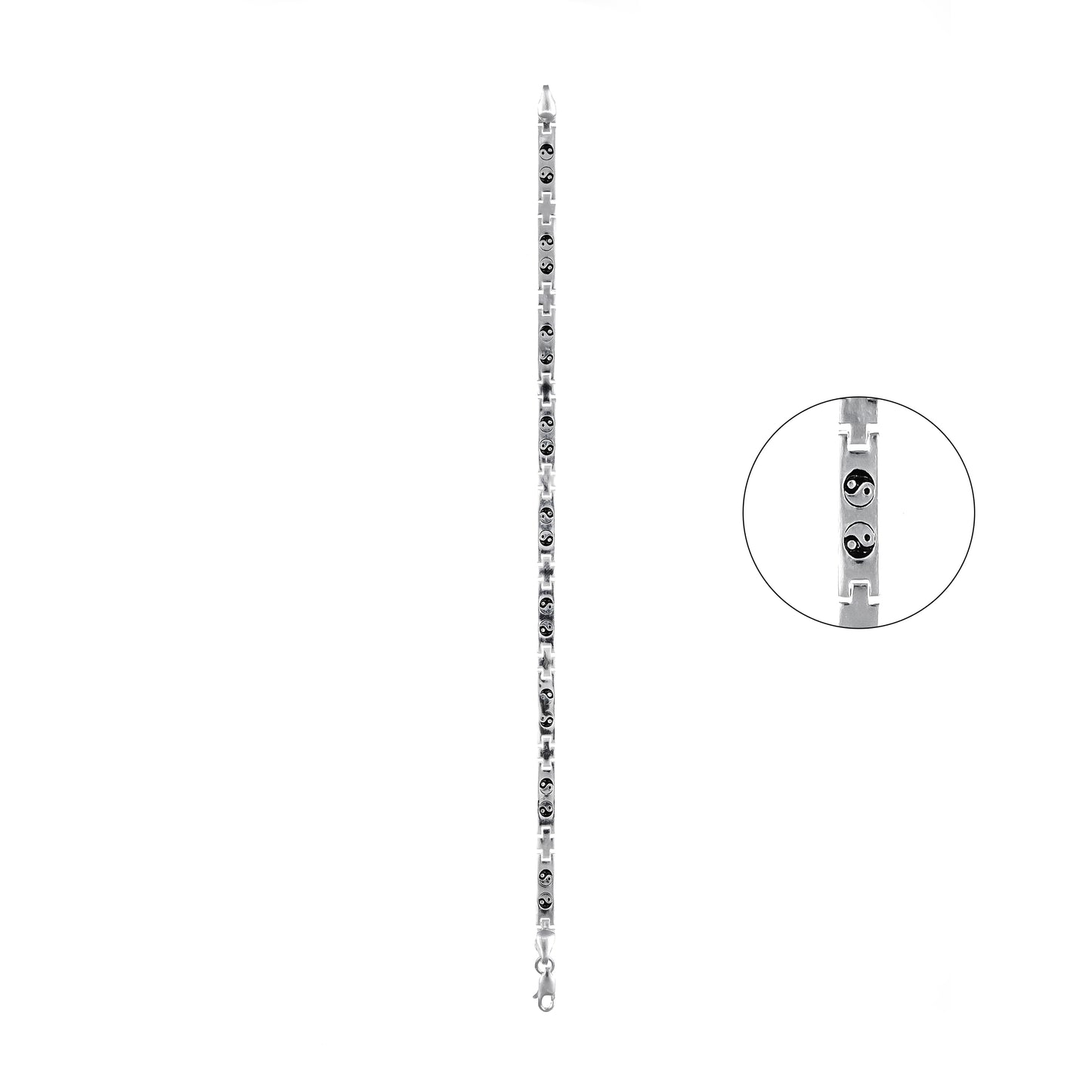 92.5 Silver Boy Bracelet Oxidised