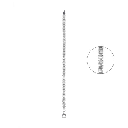 92.5 Sterling Silver Solid Men Bracelet