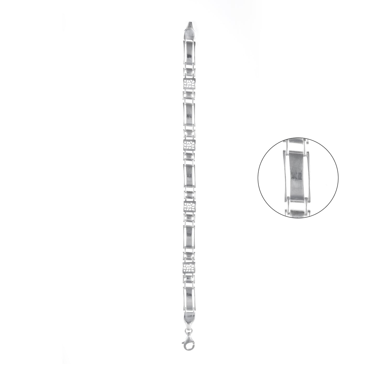 92.5 Silver Boy Bracelet -  Stylish ,Durable and Adjustable