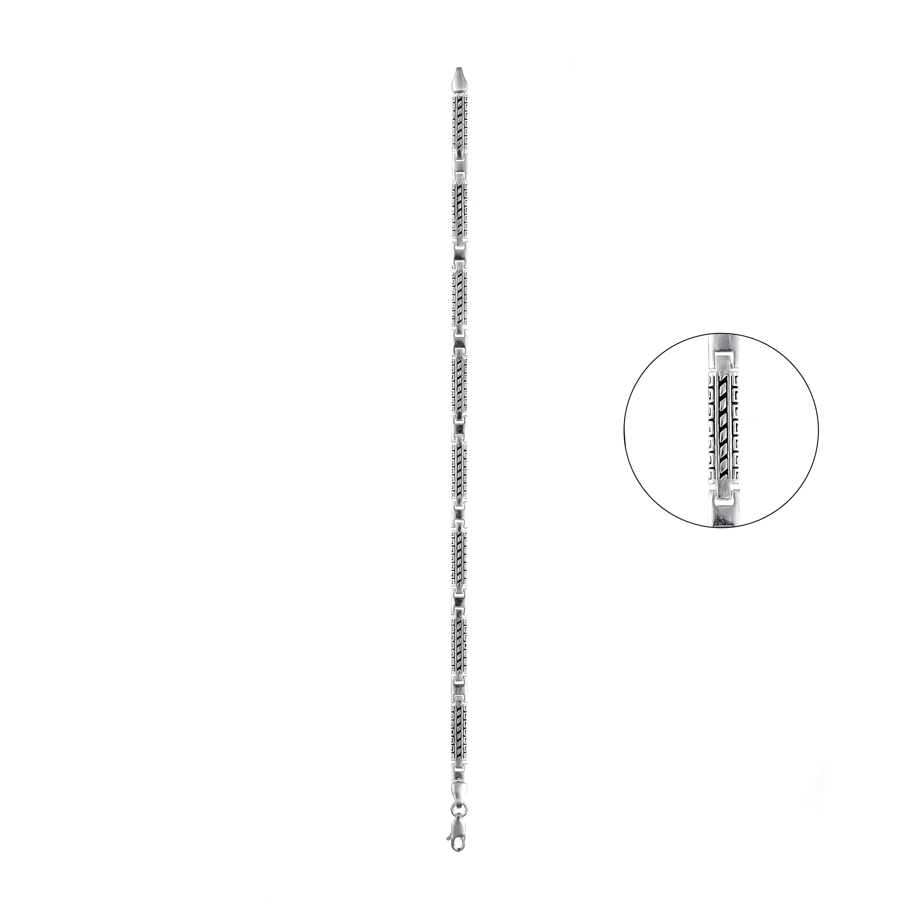 92.5 Silver Boy Bracelet Oxidised