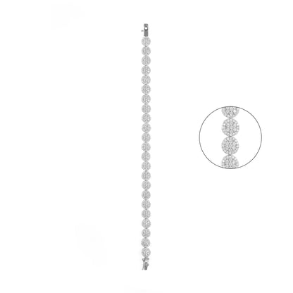 92.5 Sterling Silver CZ Diamond Bracelet