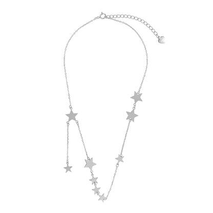 Silver Tanmaniya Star Pendant Chain Set