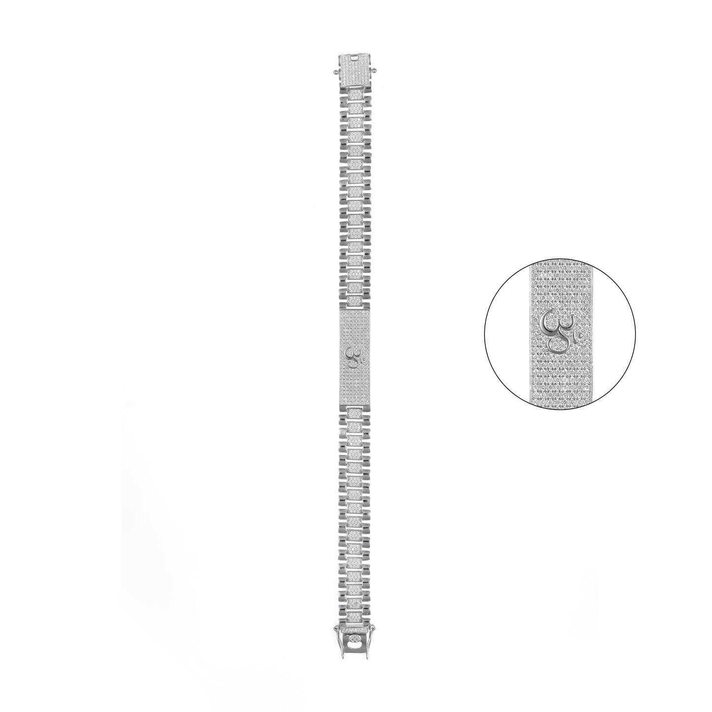 92.5 Silver Om Unisex Bracelet