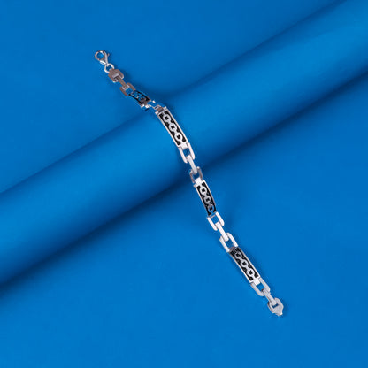 Sterling Silver Men Bracelet Oxidised