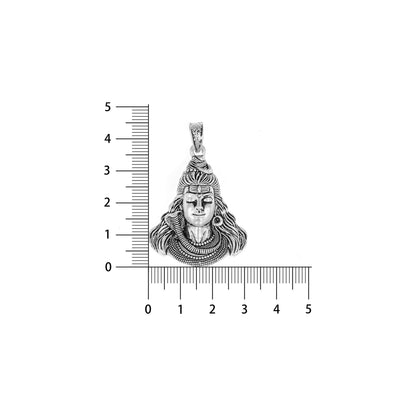 Silver Shiv Pendant – Lord Shiva Face Design | 3.73g