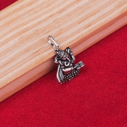 Silver Antique Ganesha Pendal