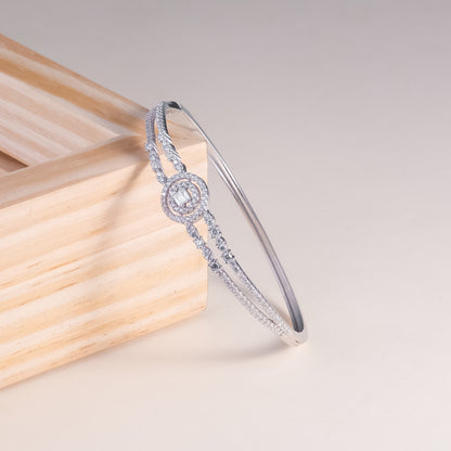 92.5 Silver So Cute Bangle Bracelet for Women | Stylish Sterling Silver Jewelry