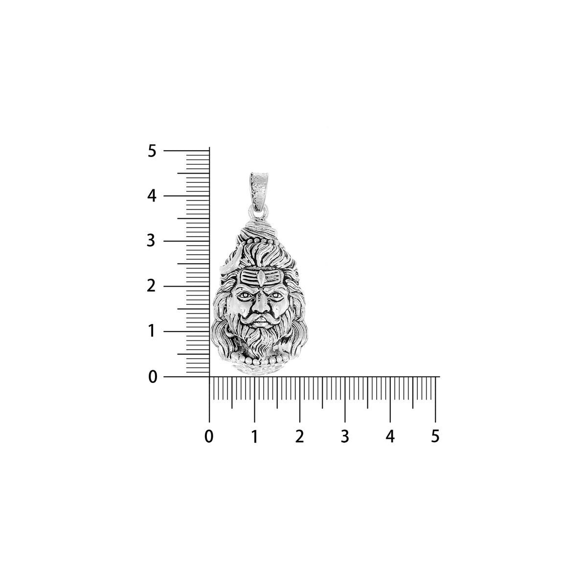 Silver Lord Hanuman Face Pendant in Silver | 10.36 g