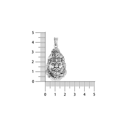 Silver Lord Hanuman Face Pendant in Silver | 10.36 g