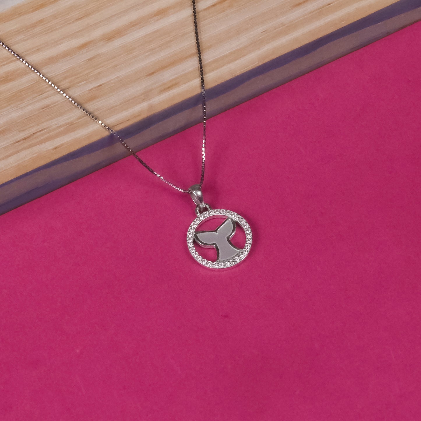 92.5 Silver Pendant Chain Set