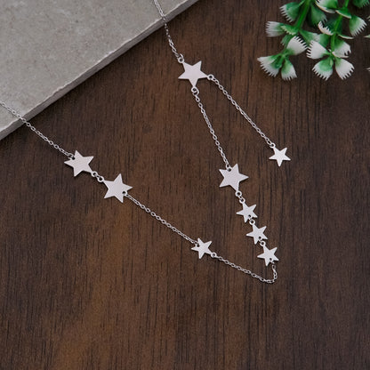 Silver Tanmaniya Star Pendant Chain Set