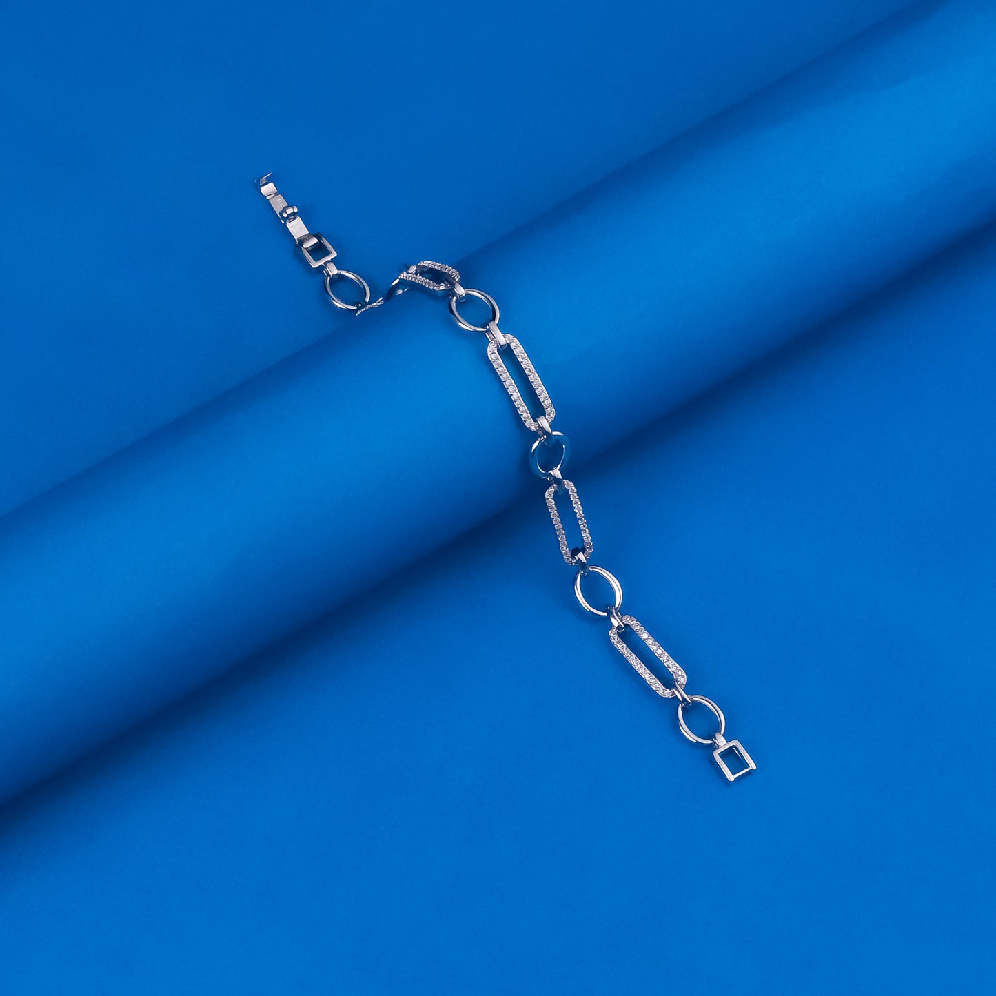 92.5 Sterling Silver CZ Diamond Bracelet