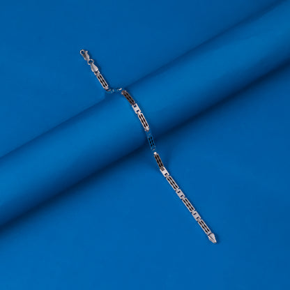 Sterling Silver Men Bracelet Oxidised